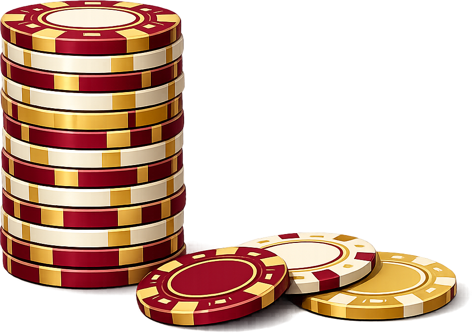 A stack of poker chips